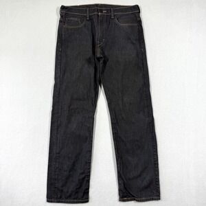 Vintage Levis Jeans 34x34 569 Loose Straight Black Denim Flap Pocket Baggy Y2K